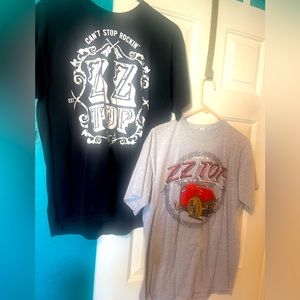 Two ZZ Tip concert tees
